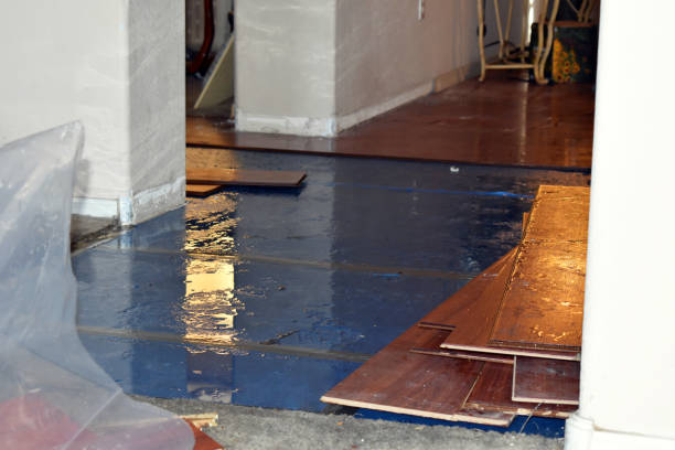 Professional Burst Pipe Cleanup technician working in Shawmut, ME